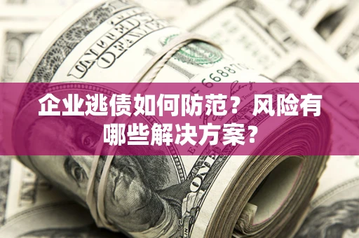 北京企业逃债如何防范？风险有哪些解决方案？