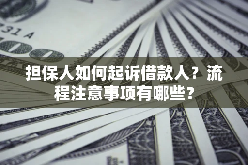 北京担保人如何起诉借款人？流程注意事项有哪些？